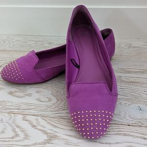 H&M Fuchsia/Purple Studded Toe Flats Sz. 8.5